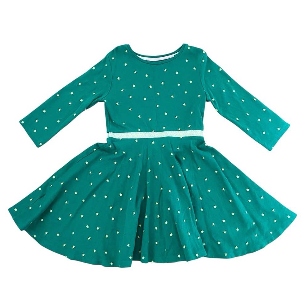 Mini Boden (7|8y) Gold Stars Twirl Dress